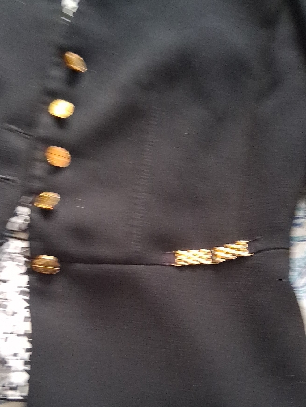 Tahari Black Blazer with Gold Buttons - Picture 6 of 9